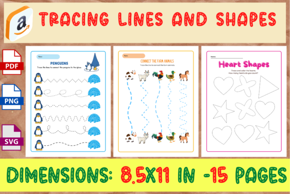 Download Tracing Lines and Shapes for Kids - Shape Collection