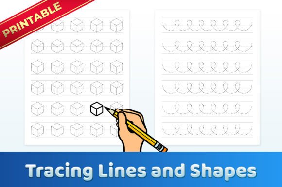 Download Tracing Lines and Shapes for Kids - Shape Collection