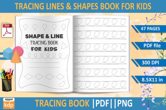 Download Tracing Lines and Shapes Book for Kids - Shape Collection