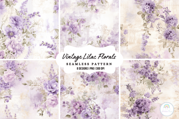 Download Vintage Lilac Floral Background - Floral background Collection