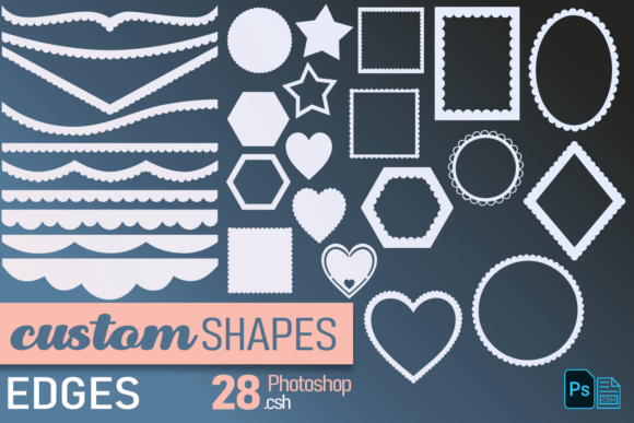 Download Photoshop Scallop Shapes .csh - Shape Collection