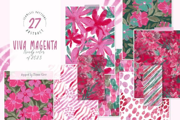 Download Abstract Viva Magenta Trendy Patterns - Trendy Collection