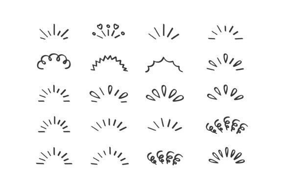 Download Hand-drawn Decorative Lines and Shapes - Shape Collection