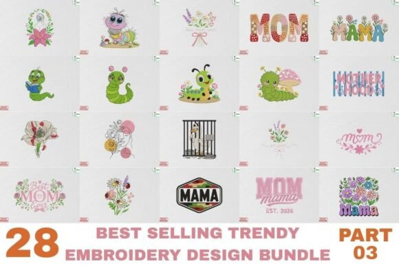 Download Trendy Embroidery Design Bundle - Trendy Collection