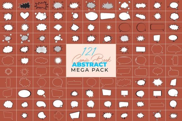 Download 121 Vector Comic Shape Design - Shape design Collection