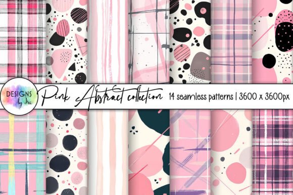 Download Pink Abstract Trendy Patterns, Seamless - Trendy Collection